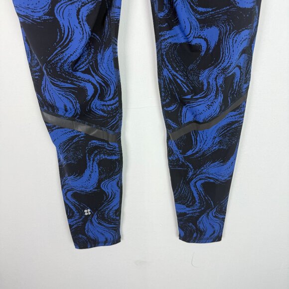 Sweaty Betty Zero Gravity Full Length Leggings Blue Swirl Size 14 - Picture 10 of 13